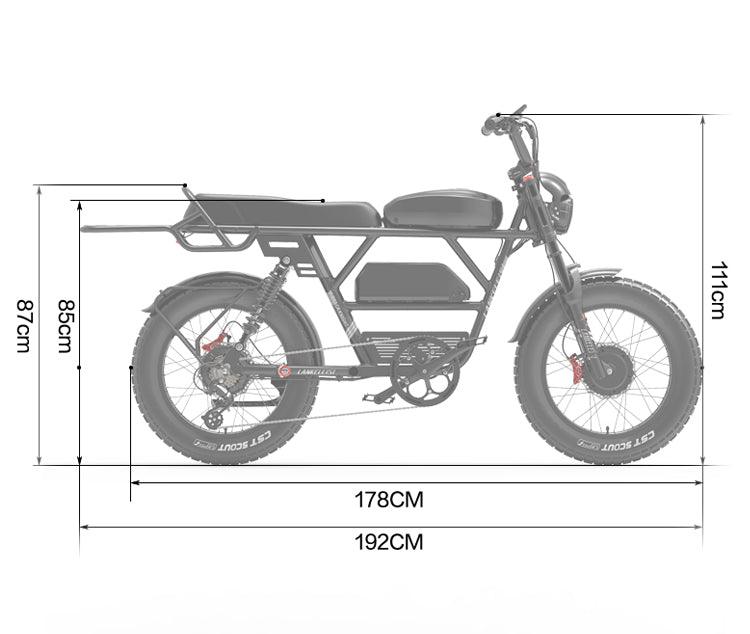 LANKELEISI X-Black Knight Dual Motor Electric Bike-Vostro Cycles