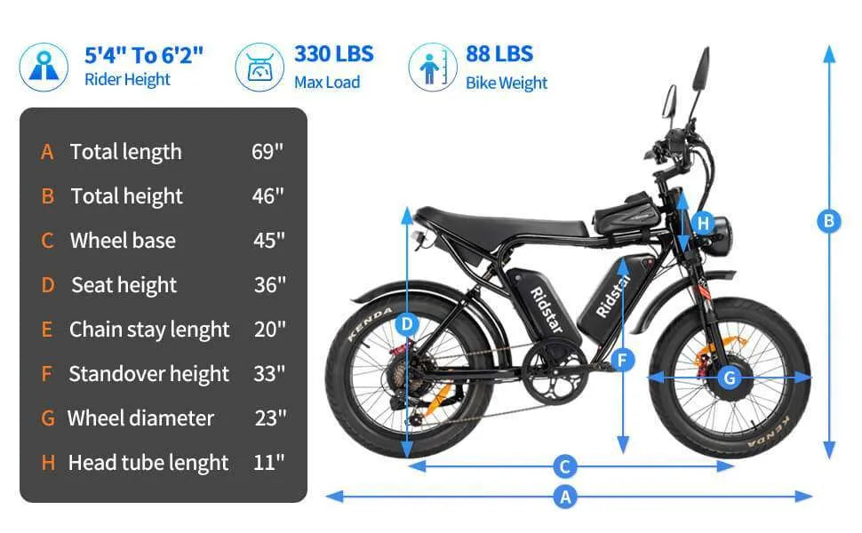 Ridstar Q20 Pro Electric Bike-Vostro Cycles