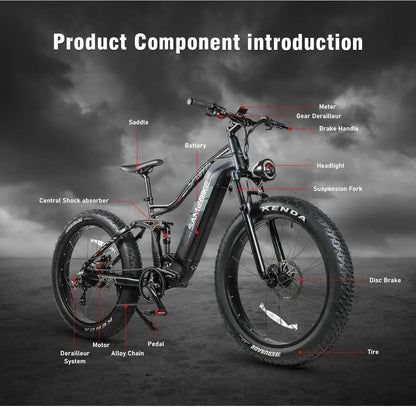 SAMEBIKE RS-A08 Mountain Electric Bike-Vostro Cycles